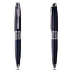 bloogayle blue colour fat ball pen with chrome spiral spring design with twist open function for corporate gifting