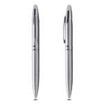 Harpoon silver colour metal pen with chrome rings and top for corporate gifting or promotional giveaway in dubai