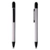 Stiletto silver colour twist action metal pen with stylus for business gifts