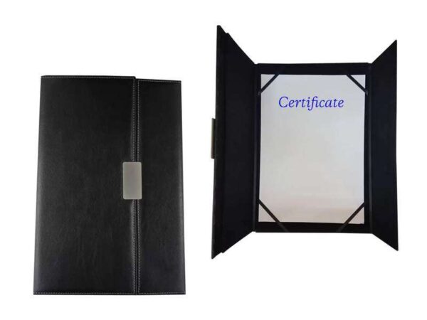 Certificate holder, Leather certificate holder