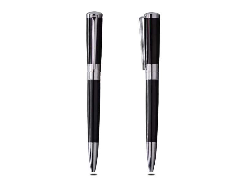 Foreman black and silver metal body roller pen for corporate gifting and promotional giveaway in dubai