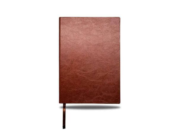 Softy A5 glossy leatherette notebook in brown colour and bookmark in Dubai