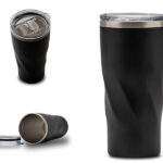 matt Black wrambler 500 ml stainless steel double wall mug with transparent lid with silicon ring corporate gift drinkware in dubai