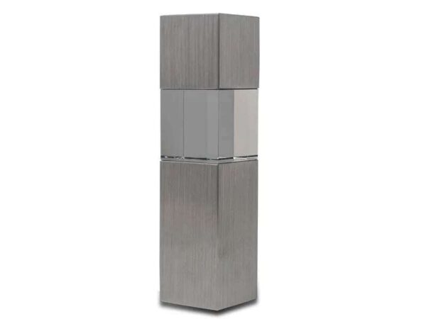 Monolith crystal trophy made out of brushed metal for award shows, Stylish trophies, Trophy supplier in Dubai