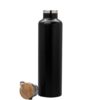 Spry 1 Ltr Stainless steel water bottle flask with handle and bamboo lid in Blackcolour in Dubai