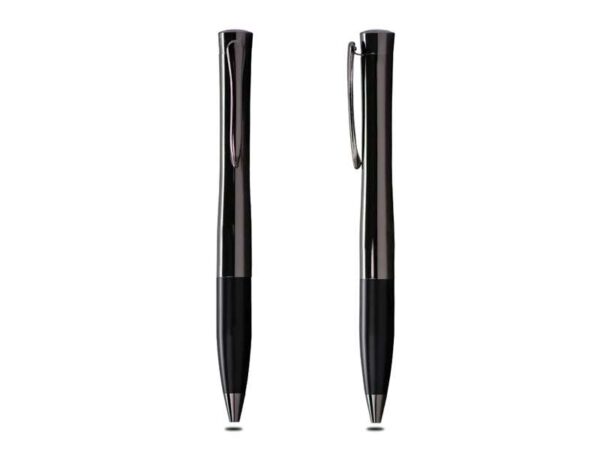 Buster gun metal colour chrome finish metal pen with silicon grip along with twist open function for corporate gift or promotiona giveaway in Dubai