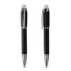 Montenegro black heavy duty mont blanc pen with crystal on the top for corporate gifting or promotional giveaway to employee or client in dubai