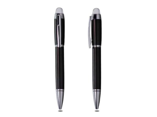 Montenegro black heavy duty mont blanc pen with crystal on the top for corporate gifting or promotional giveaway to employee or client in dubai