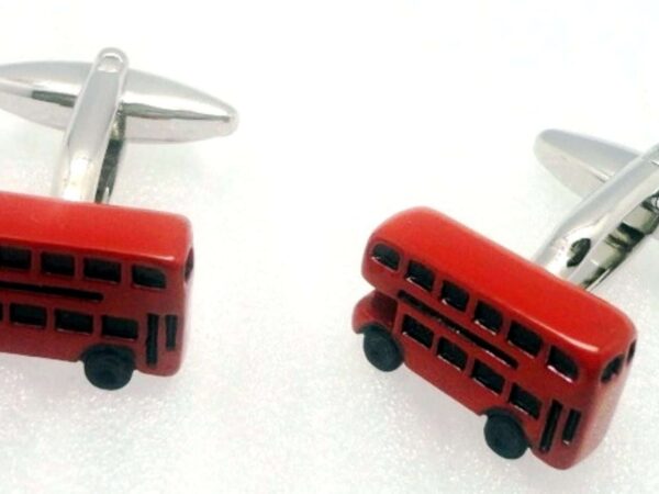 Double decker bus cufflinks in uae