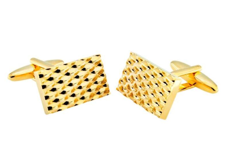 fashion gold dotted cufflinks in uae