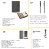 Hod ashen organiser tech corporate gift set with powerbank keychain and metal pen for employees