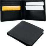 Italian design classic leather wallet with 8 pockets
