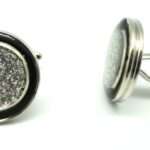 mop circle shape diamond cufflinks in uae