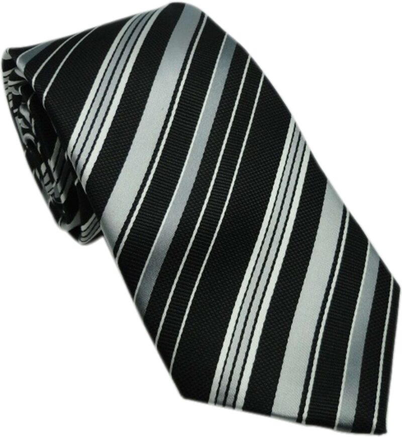 striped designed black color tie in uae