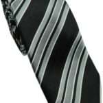 three striped black color tie in uae