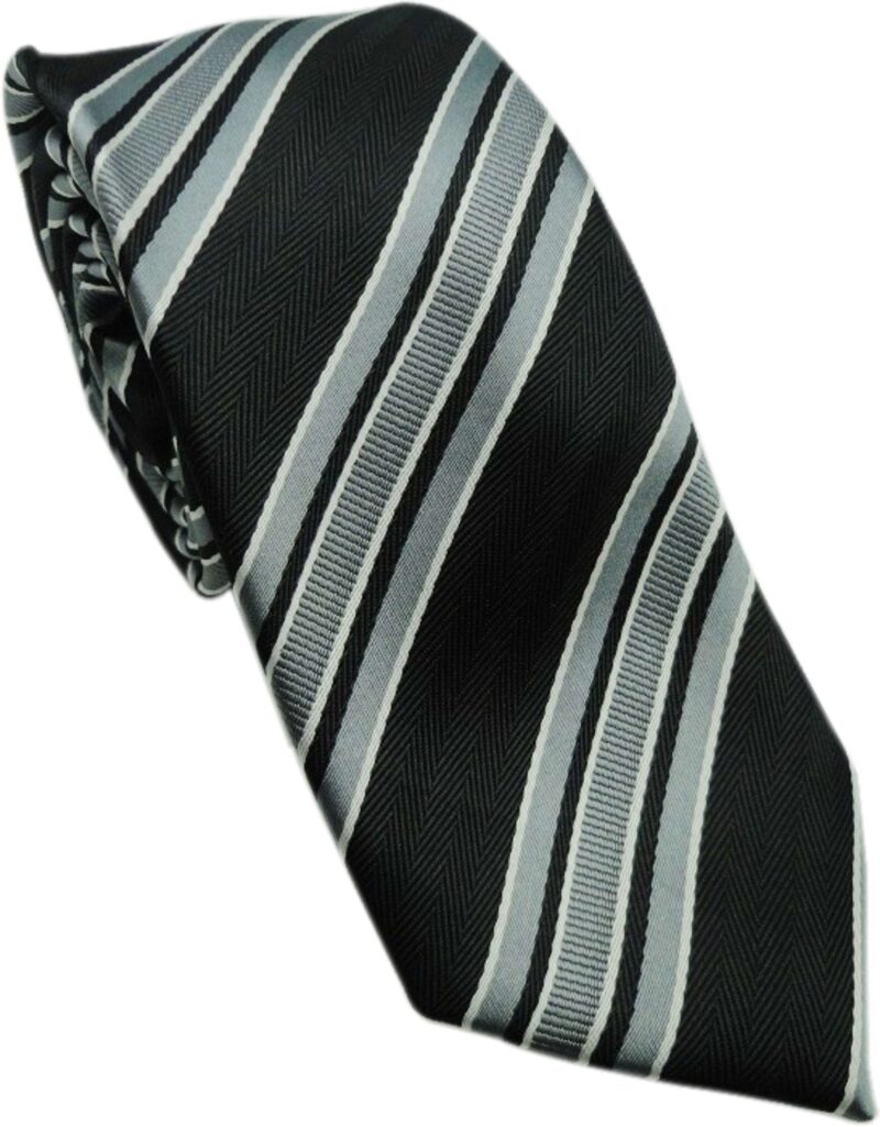 three striped black color tie in uae