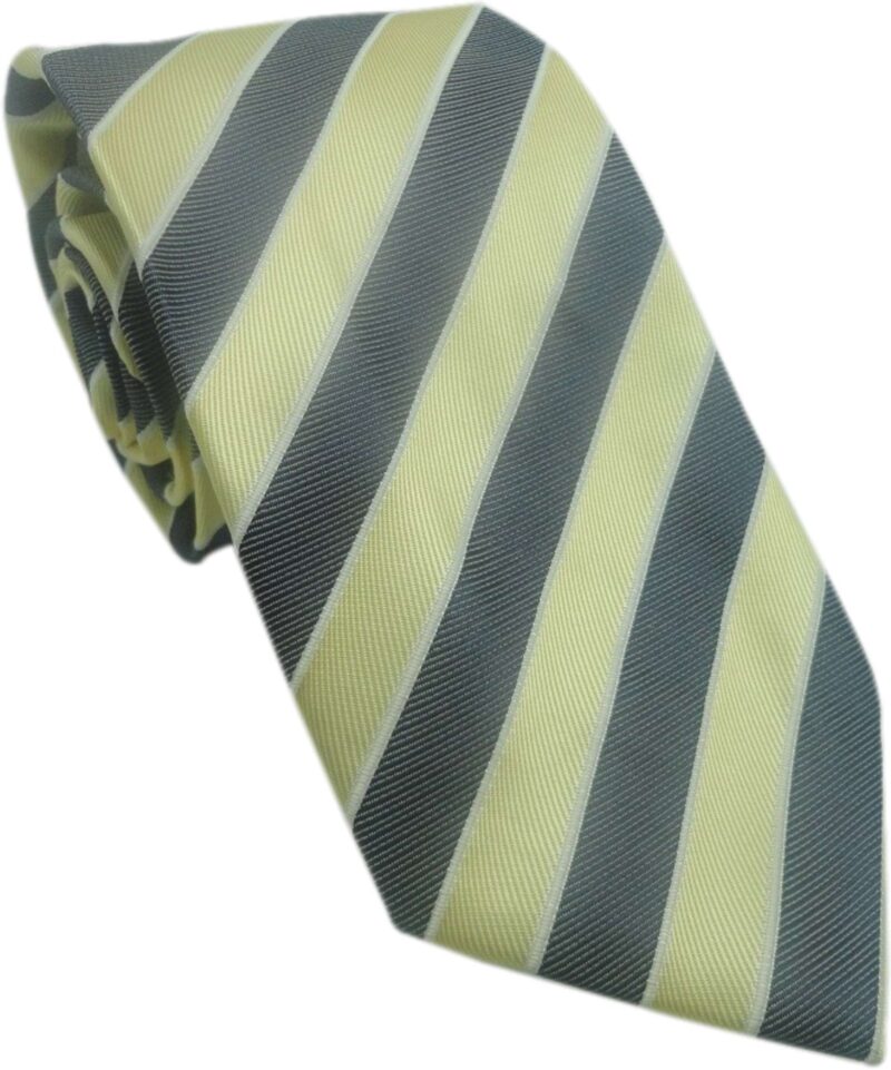 strip tie yellow and grey in uae