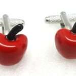 Red apple cufflinks in uae