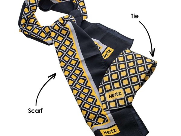 Branded customized tie and scarf set for Hertz in Dubai