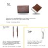 pelamber cardcase gift set with tan leatherette cardcase and keychain along with brown metal pen for corporate gifting in dubai for employees
