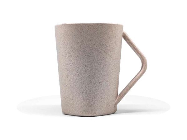 Bran: 350ml eco friendly wheat fibre mug in peach color for corporate gift