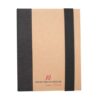 Ecoband eco friendly notebook with highlighted page markers non dated notepad and memo pads in black colour with matching pen 2