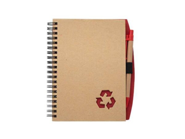 Eco friendly ecohelix spiral binded notebook in black colour with matching pen for corporate gift in Dubai