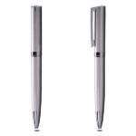 Onyx Silver colour metal pen with chrome ring for corporate gifting