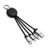 3-in-1 charging cable with light-up logo, Corporate gift supplier in Dubai