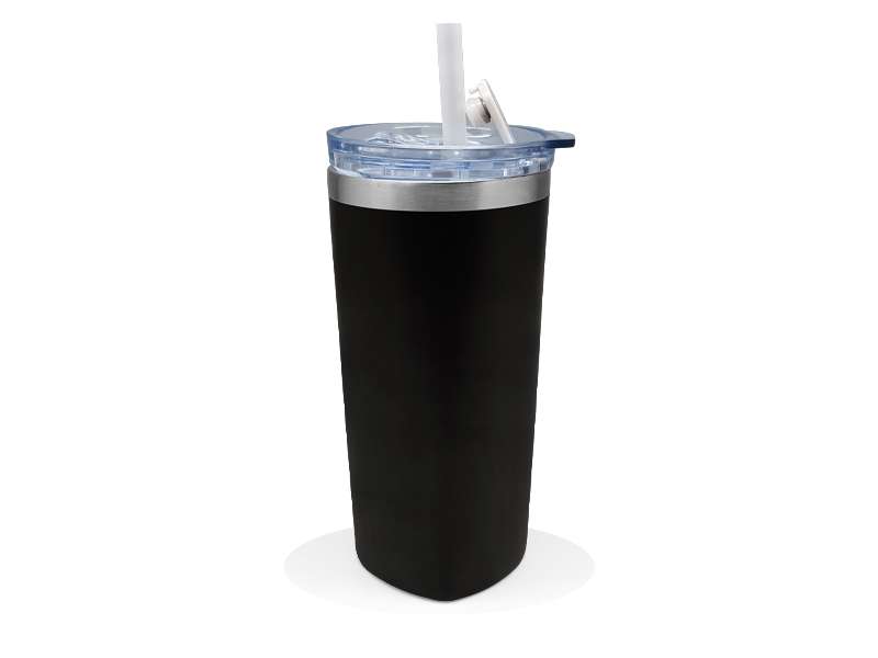SQRAMBLER Stainless Steel Tumbler in Black, corporate gifting, promotional giveaways