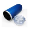 SQRAMBLER Stainless Steel Tumbler in blue color with Sliding Lid and Straw