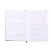 Natuco- black, Cork-textured A5 notebook, Stylish Cork Textured A5 Notebook with Ribbon Bookmark, 80 lined sheets