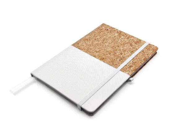 NATUCO- white, Cork Textured A5 Notebook, Eco-Friendly and Stylish, Ideal gift for any occasions