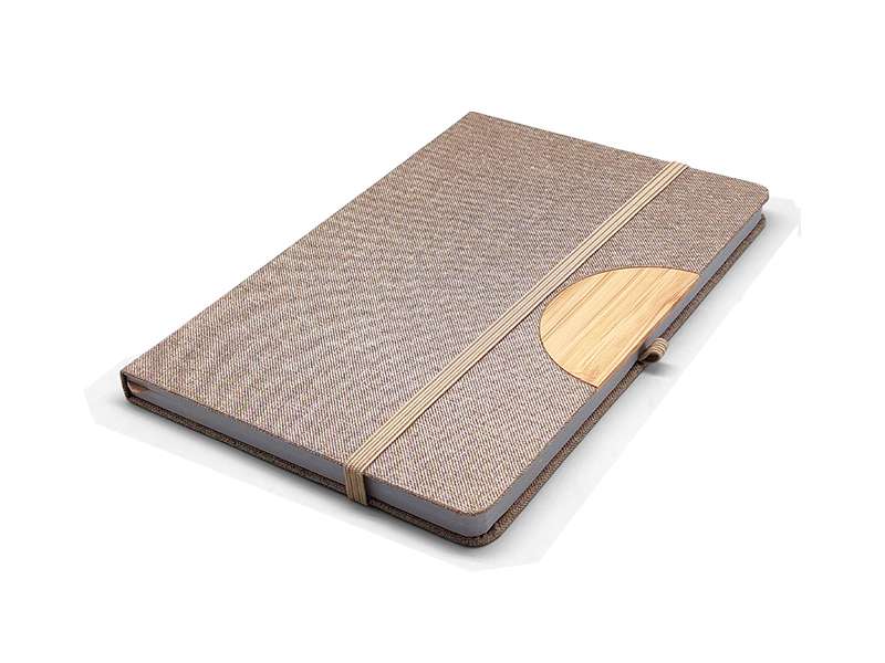 Caro - A5 sized notebook with mobile phone holder in ivory color, Versatile Notebook for Students, Professionals, and Gifting, corporate gifts