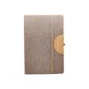 Caro - A5 sized notebook with mobile phone holder in ivory color, ideal for students, professionals, and multitaskers, corporate gifts