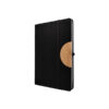 Caro - Black A5 sized notebook with mobile phone holder, Premium 70 GSM Lined Paper