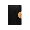 Caro - A5 size Notebook with Foldable Cover in Black Fabric with a touch of bamboo material.
