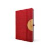 Caro Notebook with mobile phone holder in red color, corporate gift items