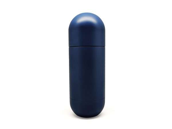 Anshim Blue: stainless steel insulated water bottle in elegant soft-touch finish. Corporate gifts items in Dubai