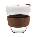 Keptcup- white, Tempered glass beverage cup, Drinkware, office Drinkware, Coffee cup, Eco-friendly drinkware
