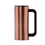 starcof 350 ml stainless steel mug in rose gold color with black mite handle in Dubai for corporate gifts