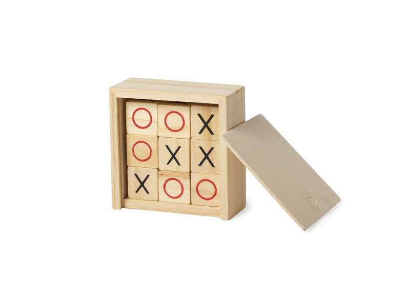Wooden Tic-Tac-Toe game - Stylish and Classic Board Game - Corporate Gift Idea