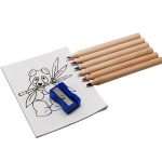 Chesta - set of different colored pencils, pencil sharpener, and coloring sheets. Wholesale pencil supplier in UAE, corporate gift items in Dubai