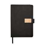 Furore black colour notebook with a card holder and daily dated pages