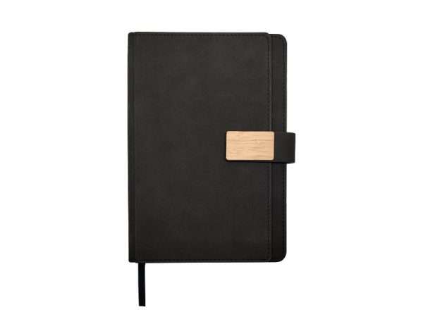 Furore black colour notebook with a card holder and daily dated pages