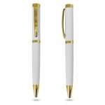Grabb -White, Ballpoint pen with gold trimmings. Wholesale pen supplier in UAE