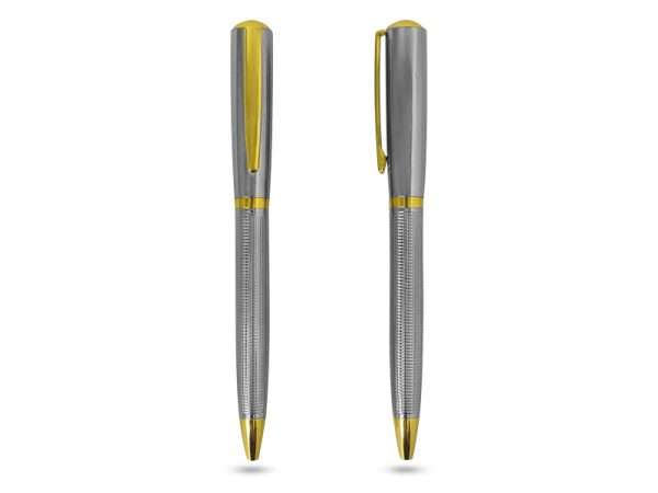 Griden - Twist-action ballpoint pen in Gold & Silver, Wholesale pen supplier in UAE
