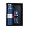 Flask set - Double-wall stainless steel vacuum flask set with three stainless steel cups, Corporate gifts trading in Dubai