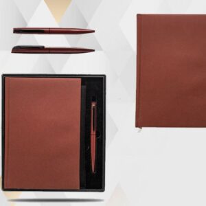 Premium Notebook Set (Brown) A5 notebook with matching pen