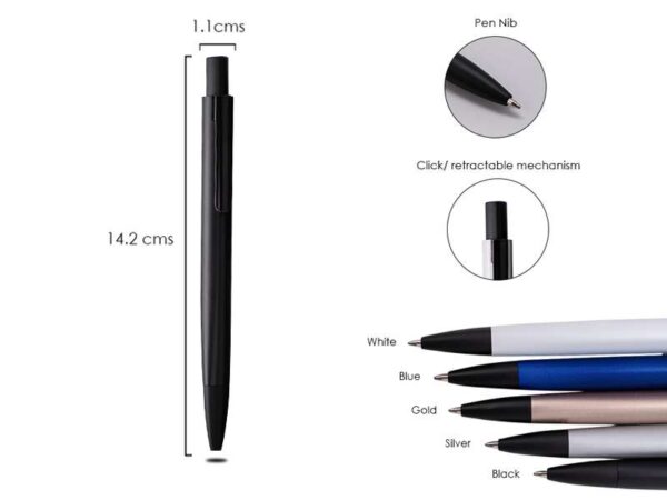<b>Prisma - Black</b>  Triangle body ball point metal pen - Image 2